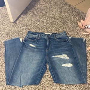 Hidden Jeans (Tracy Medium Wash High Rise Distressed Straight)